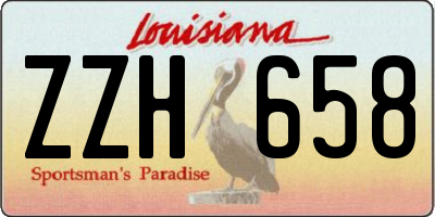 LA license plate ZZH658