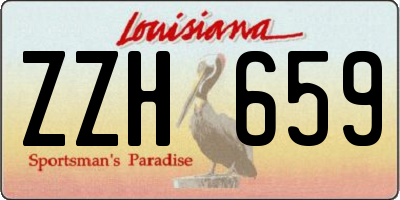 LA license plate ZZH659