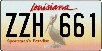 LA license plate ZZH661