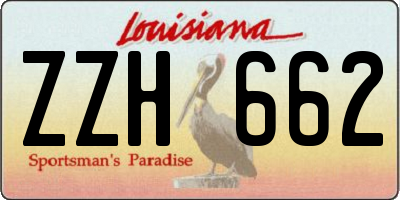 LA license plate ZZH662