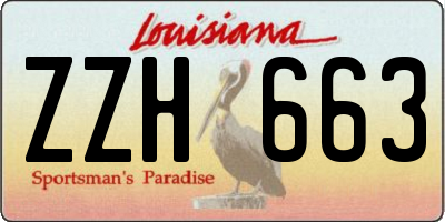 LA license plate ZZH663