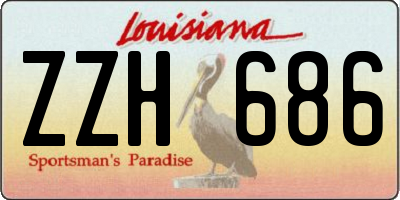 LA license plate ZZH686