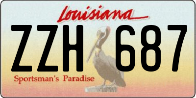 LA license plate ZZH687