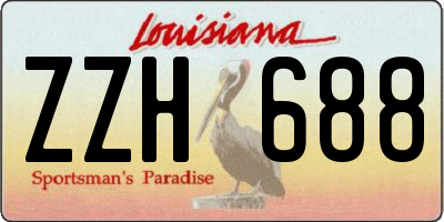 LA license plate ZZH688