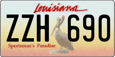 LA license plate ZZH690