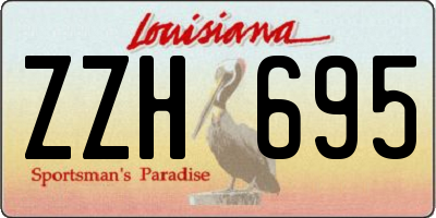 LA license plate ZZH695
