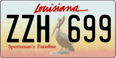 LA license plate ZZH699