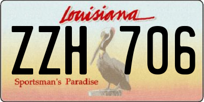 LA license plate ZZH706