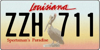 LA license plate ZZH711