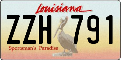 LA license plate ZZH791