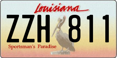 LA license plate ZZH811