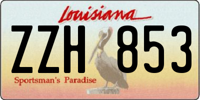 LA license plate ZZH853