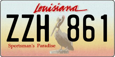 LA license plate ZZH861
