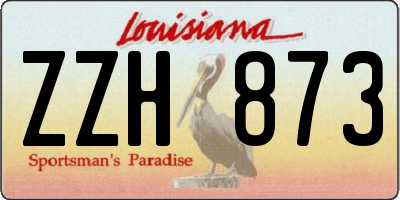 LA license plate ZZH873