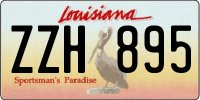 LA license plate ZZH895