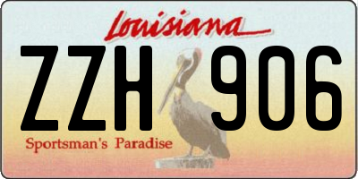 LA license plate ZZH906