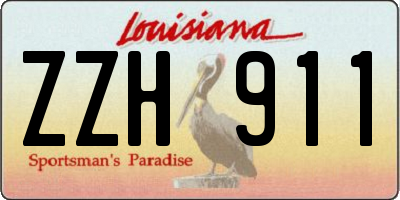 LA license plate ZZH911