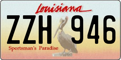 LA license plate ZZH946