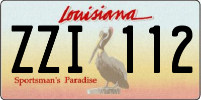 LA license plate ZZI112