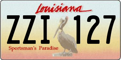 LA license plate ZZI127