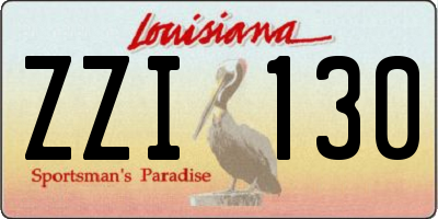 LA license plate ZZI130