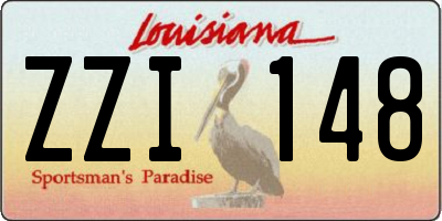LA license plate ZZI148