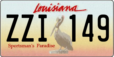 LA license plate ZZI149