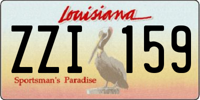 LA license plate ZZI159