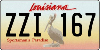 LA license plate ZZI167