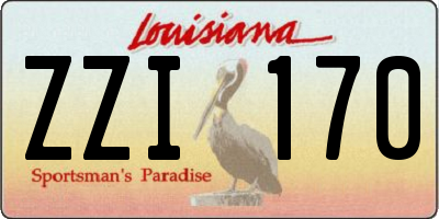 LA license plate ZZI170