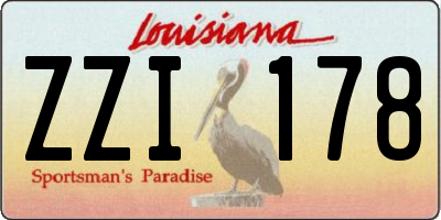 LA license plate ZZI178