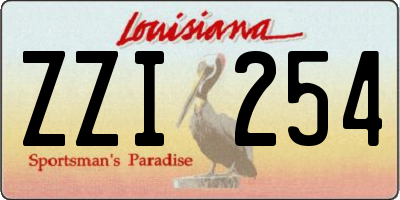LA license plate ZZI254
