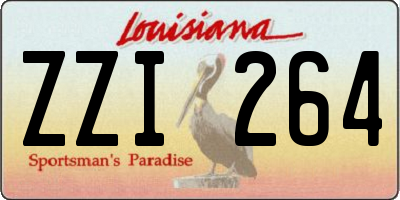 LA license plate ZZI264