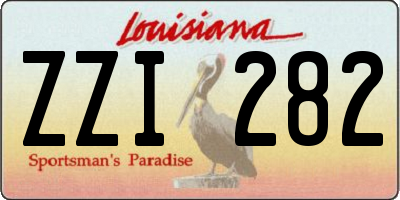 LA license plate ZZI282