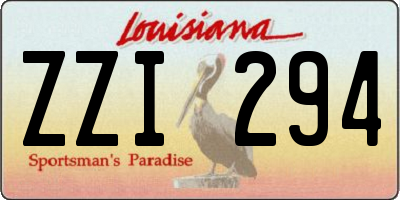 LA license plate ZZI294