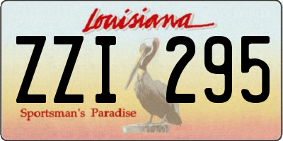 LA license plate ZZI295