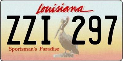 LA license plate ZZI297