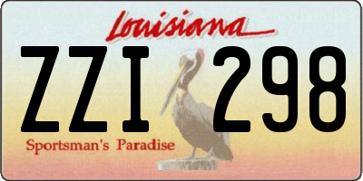 LA license plate ZZI298