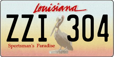 LA license plate ZZI304