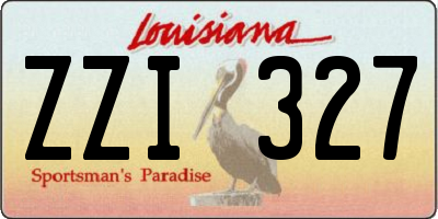 LA license plate ZZI327