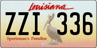 LA license plate ZZI336