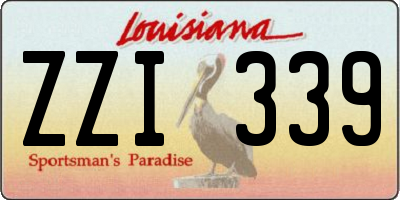 LA license plate ZZI339
