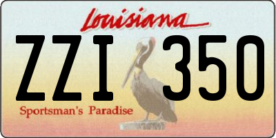 LA license plate ZZI350