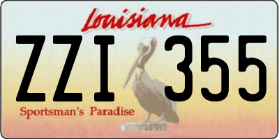 LA license plate ZZI355