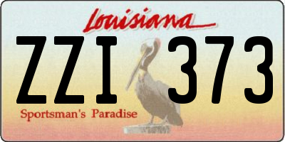 LA license plate ZZI373