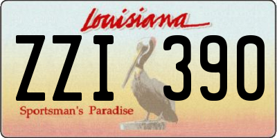 LA license plate ZZI390