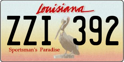 LA license plate ZZI392