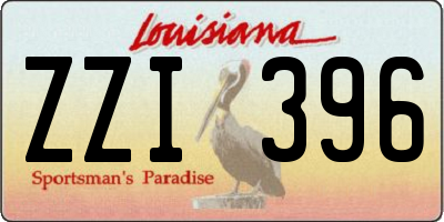 LA license plate ZZI396