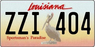 LA license plate ZZI404