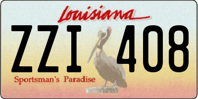 LA license plate ZZI408